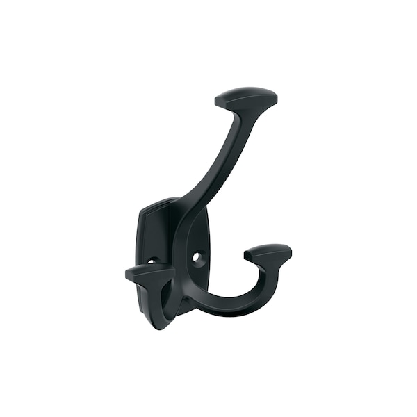 Amerock Vicinity Traditional Triple Prong Matte Black Wall Hook H37004MB - main